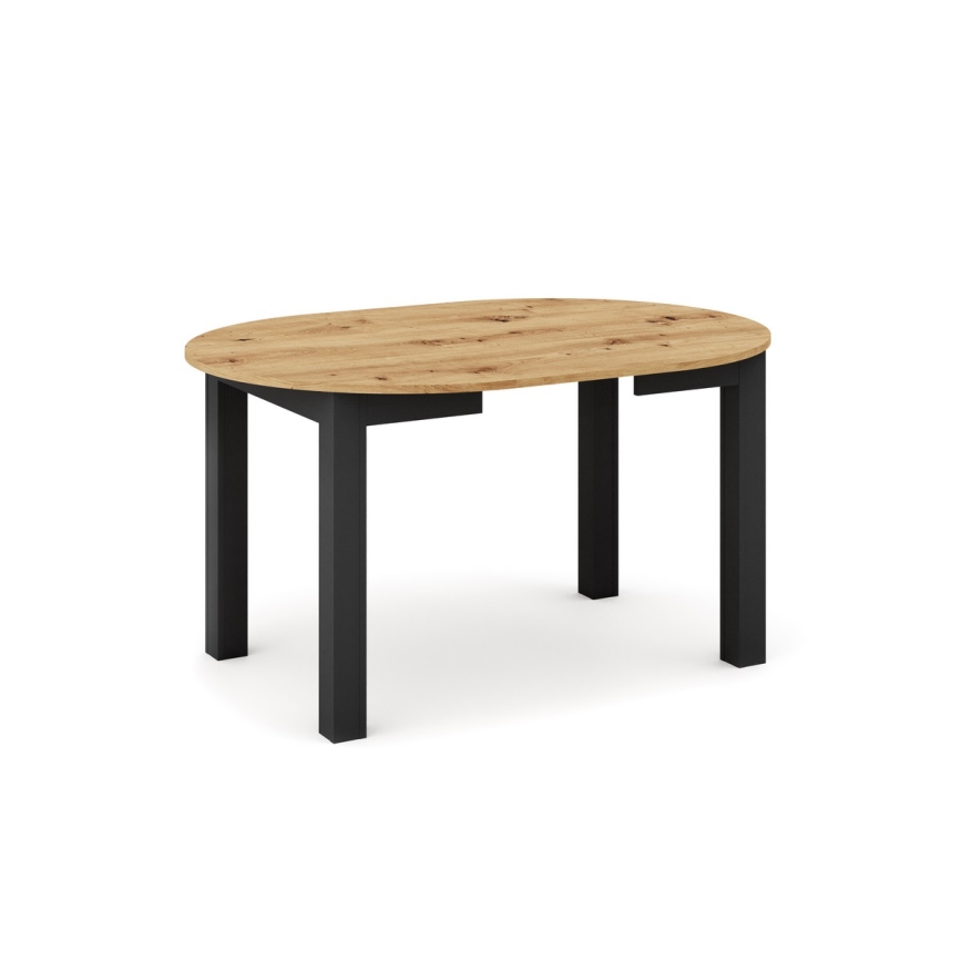 Mesa de comedor extensible WILY roble artisan/negro