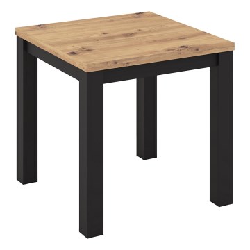 Mesa de comedor extensible ZARO roble artisan/negro