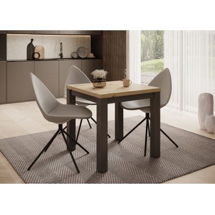 Mesa de comedor extensible ZARO roble artisan/negro