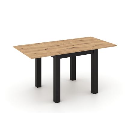 Mesa de comedor extensible ZARO roble artisan/negro