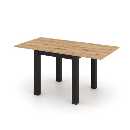 Mesa de comedor extensible ZARO roble artisan/negro