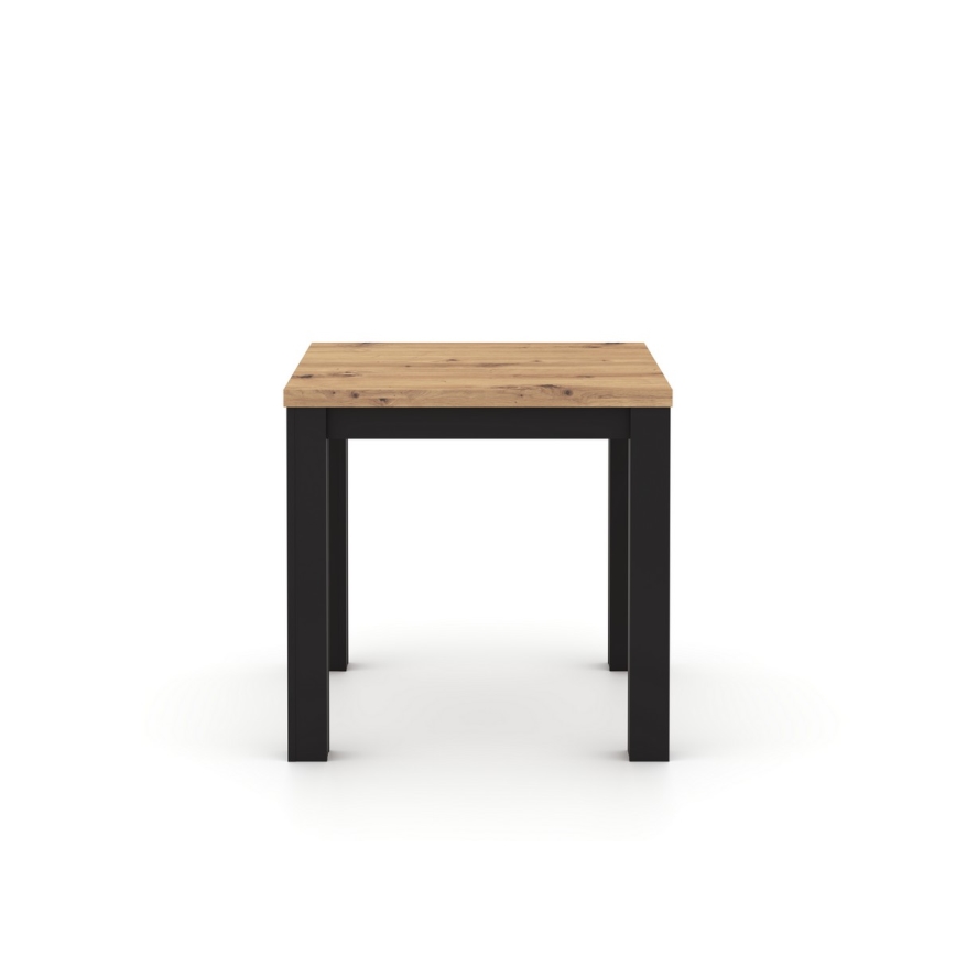 Mesa de comedor extensible ZARO roble artisan/negro
