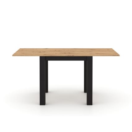 Mesa de comedor extensible ZARO roble artisan/negro