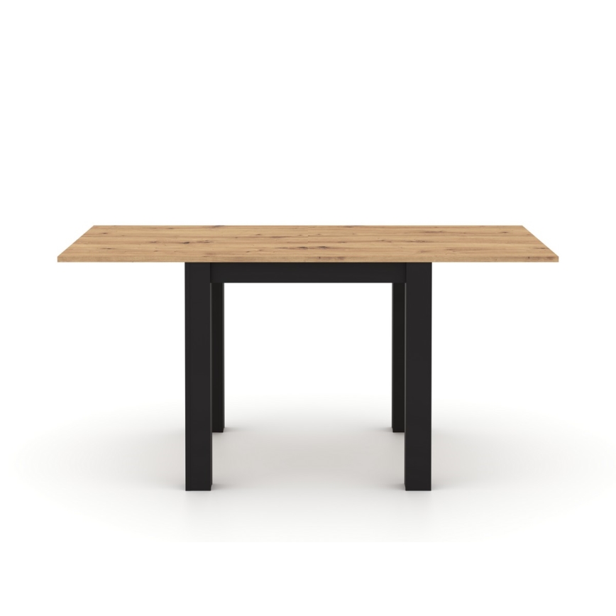 Mesa de comedor extensible ZARO roble artisan/negro