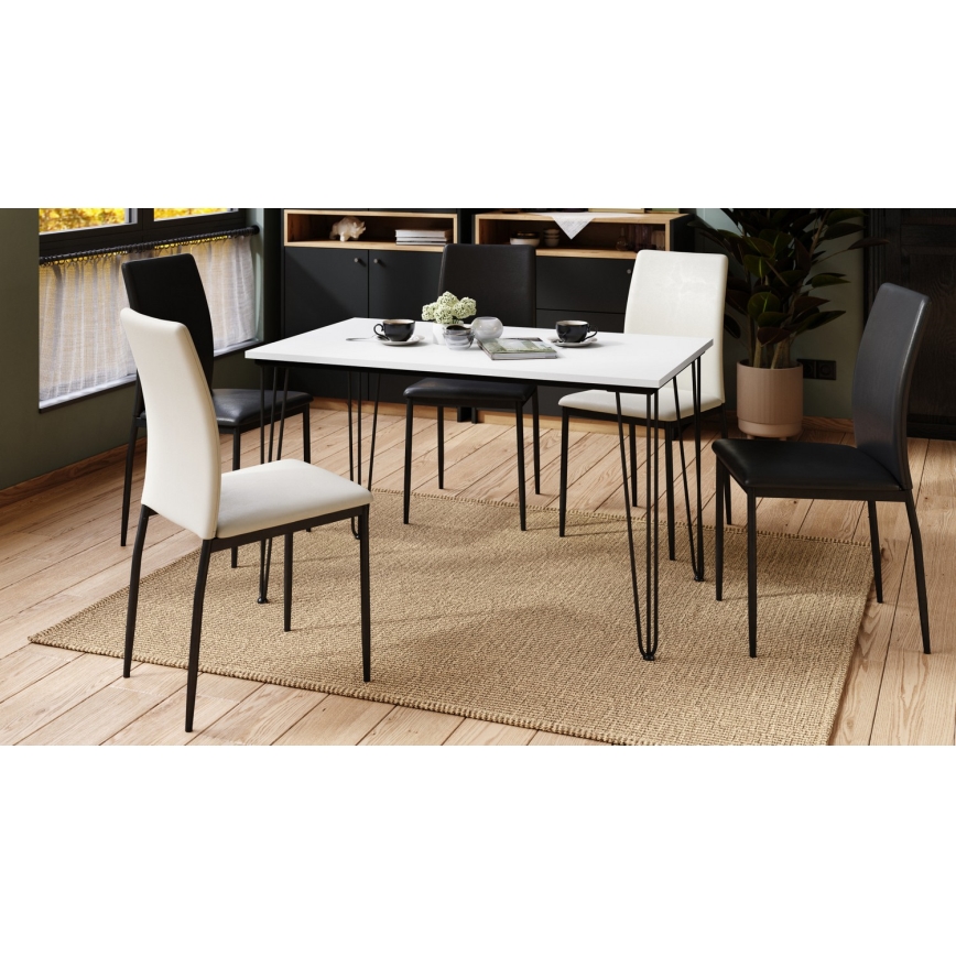 Mesa de comedor HALIJA blanco