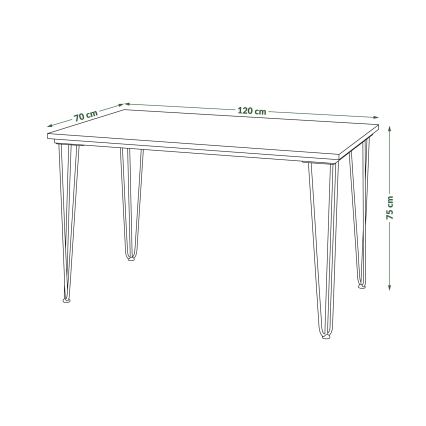Mesa de comedor HALIJA blanco