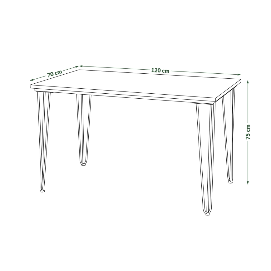 Mesa de comedor HALIJA blanco