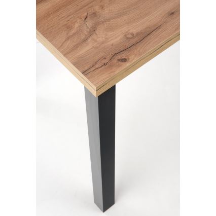 Mesa de comedor KINDOR roble Wotan/negro