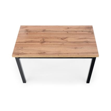 Mesa de comedor KINDOR roble Wotan/negro
