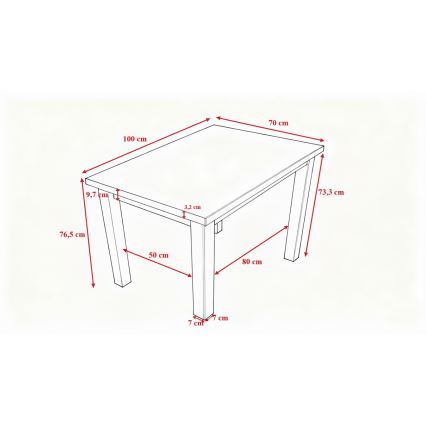 Mesa de comedor NOAH roble sonoma