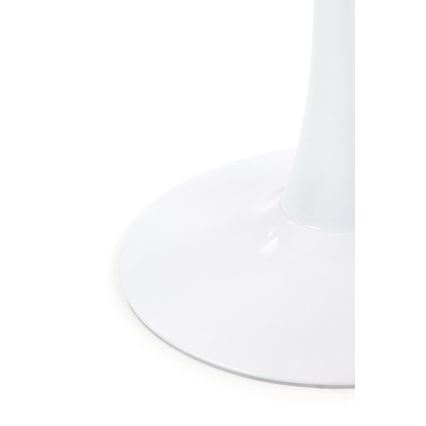 Mesa de comedor PACIS, acabado efecto mármol blanco/blanco