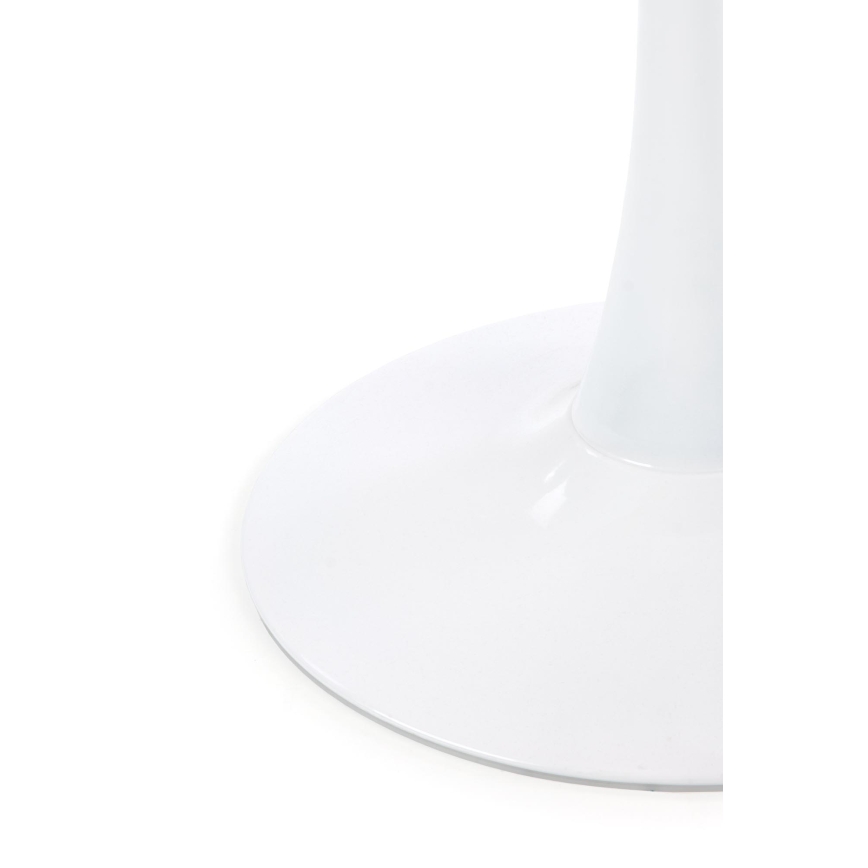 Mesa de comedor PACIS, acabado efecto mármol blanco/blanco