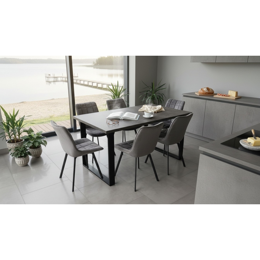 Mesa de comedor plegable COLIN gris