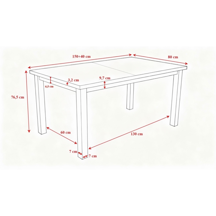 Mesa de comedor plegable LIAM blanco