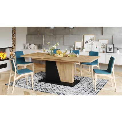 Mesa de comedor plegable NINO roble/negro