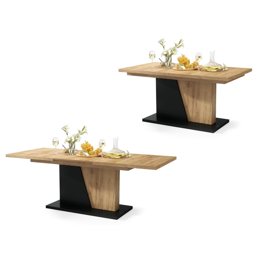 Mesa de comedor plegable NINO roble/negro