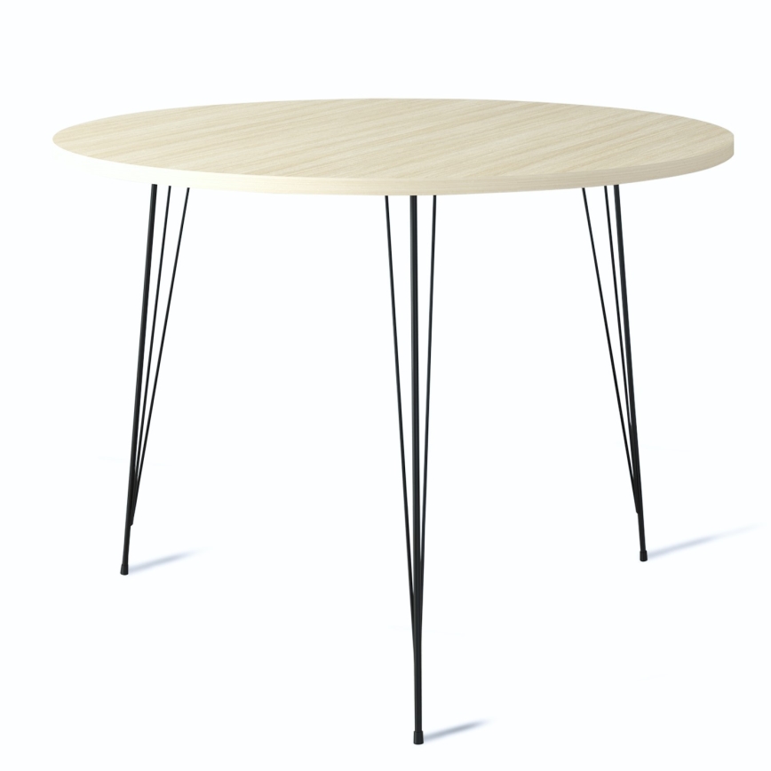 Mesa de comedor SANDALF 75x90 cm beige/negro