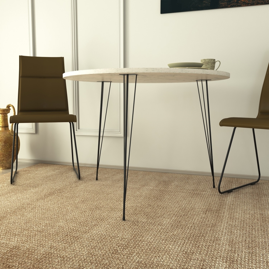 Mesa de comedor SANDALF 75x90 cm blanco/negro
