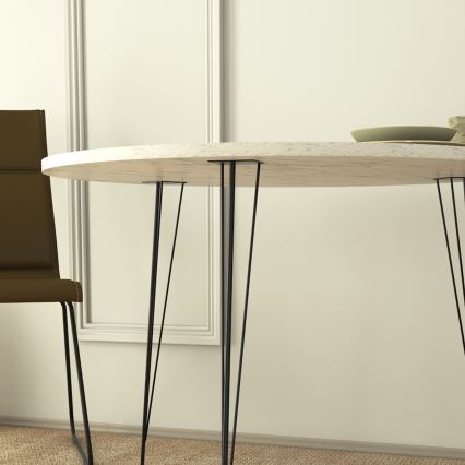 Mesa de comedor SANDALF 75x90 cm blanco/negro