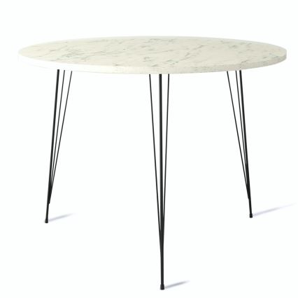 Mesa de comedor SANDALF 75x90 cm blanco/negro