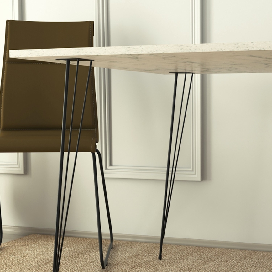 Mesa de comedor SANDALF 75x90 cm blanco/negro