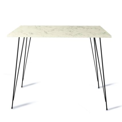 Mesa de comedor SANDALF 75x90 cm blanco/negro