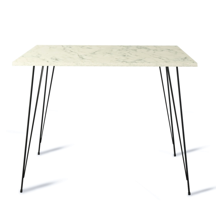 Mesa de comedor SANDALF 75x90 cm blanco/negro