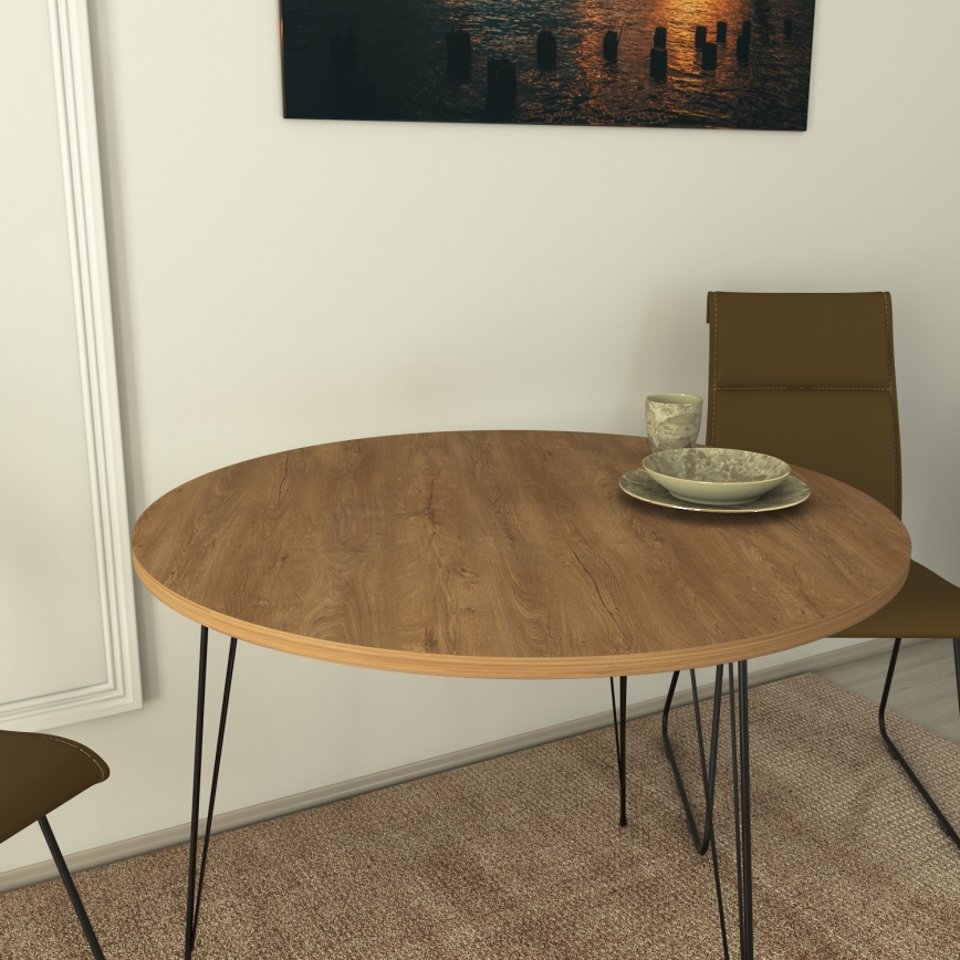 Mesa de comedor SANDALF 75x90 cm marrón
