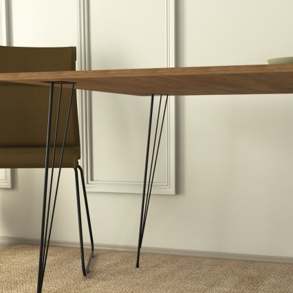 Mesa de comedor SANDALF 75x90 cm marrón/negro