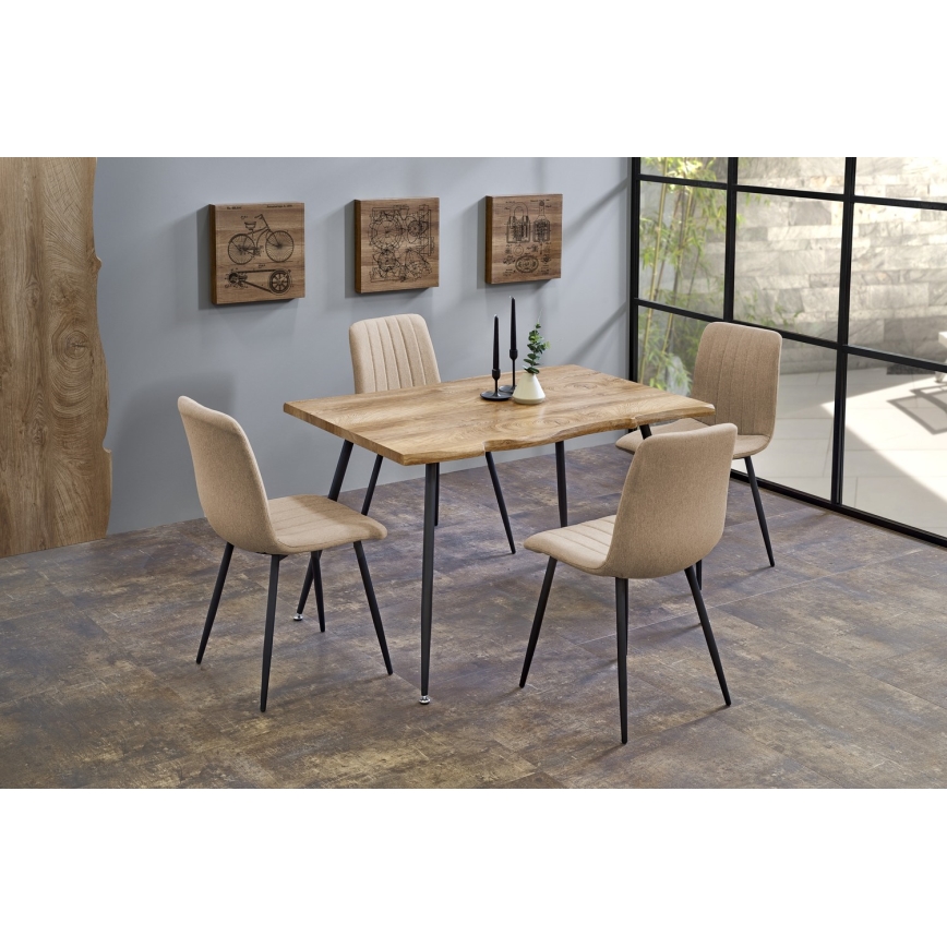 Mesa de comedor SOLACE roble/negro