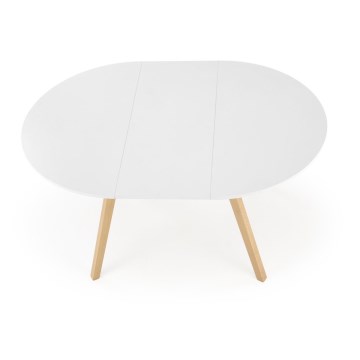 Mesa de comedor SOLINA blanco/roble