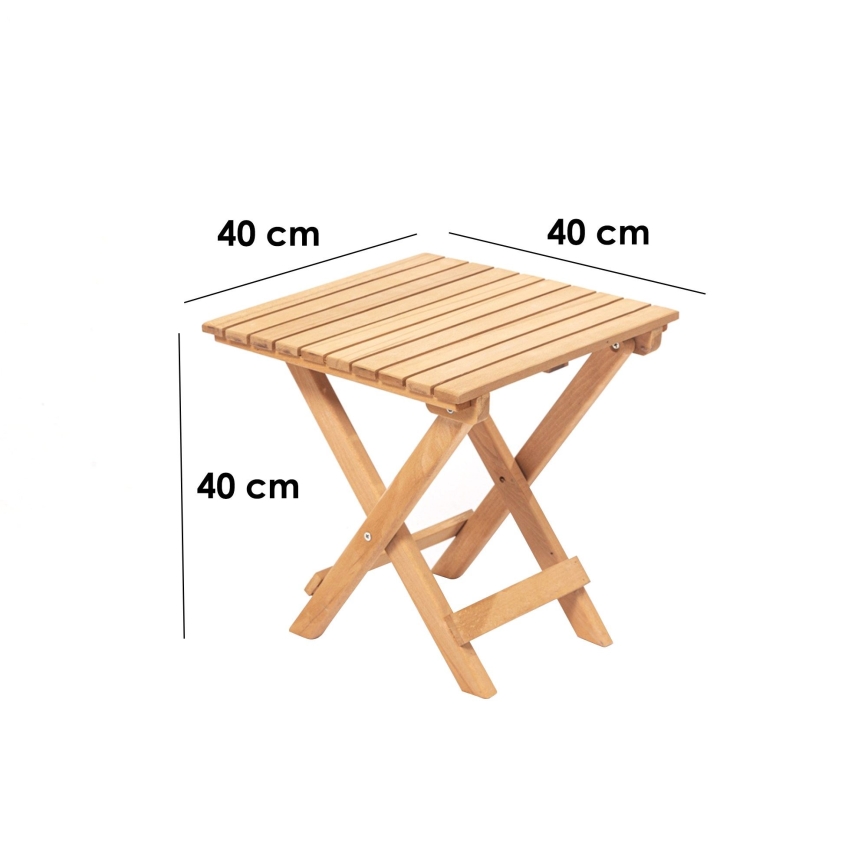 Mesa de jardín 40x40 cm haya