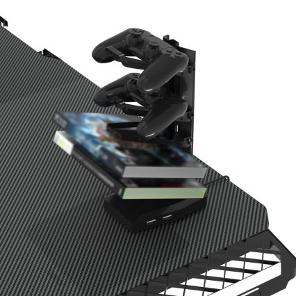 Mesa de juego FALCON con retroiluminación LED RGB 116x60 cm negro