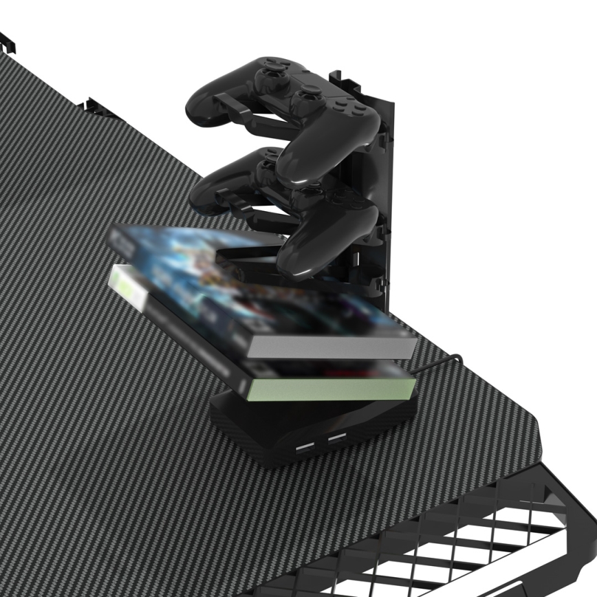 Mesa de juego FALCON con retroiluminación LED RGB 116x60 cm negro