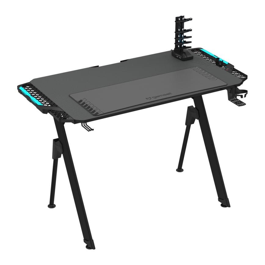 Mesa de juego FALCON con retroiluminación LED RGB 116x60 cm negro