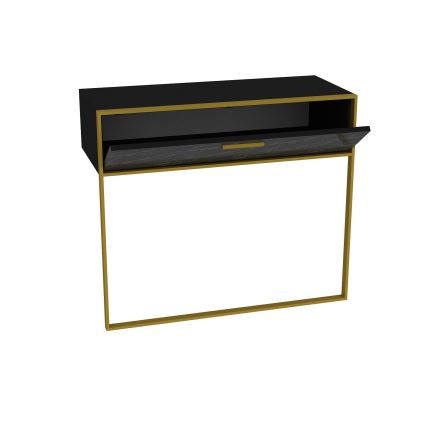 Mesa de pared POLKA 76,8x90 cm dorado/negro
