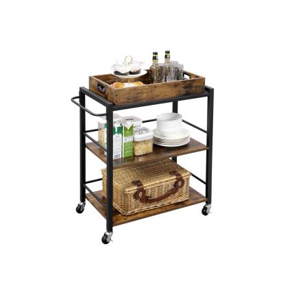 Mesa de servicio MARGE marrón/negra
