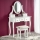 Mesa de tocador SARA 80x130 cm + stool 45x37 cm blanco