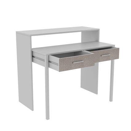 Mesa de trabajo 88x99 cm blanco/beige
