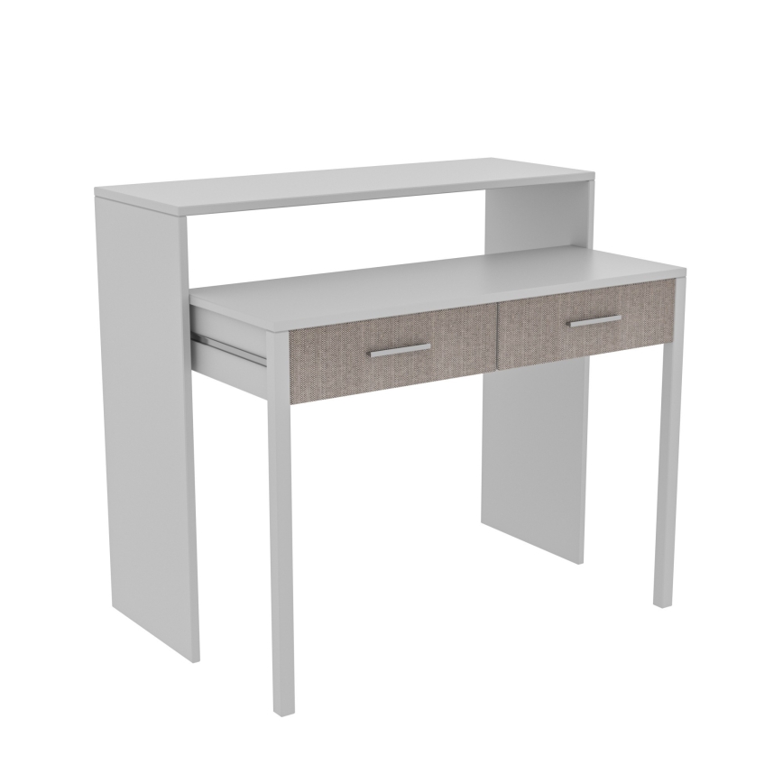 Mesa de trabajo 88x99 cm blanco/beige