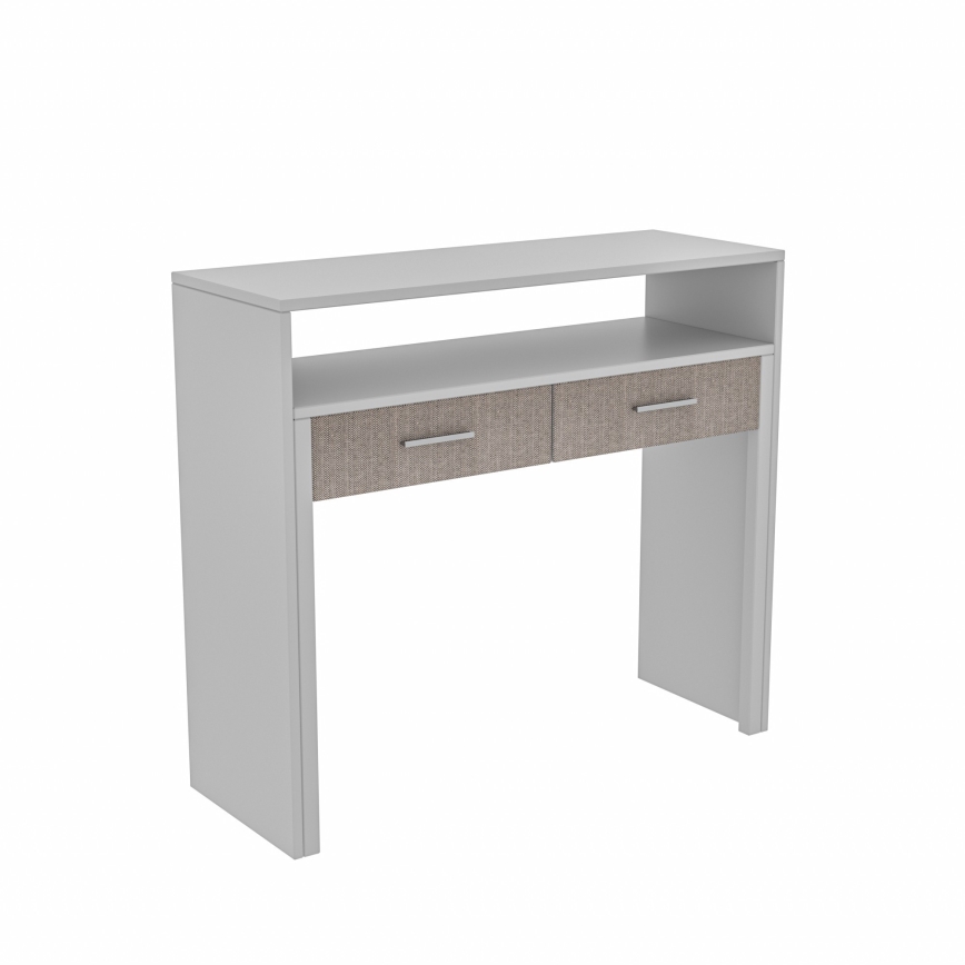 Mesa de trabajo 88x99 cm blanco/beige