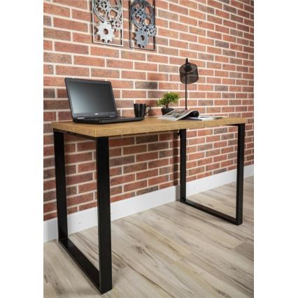 Mesa de trabajo BLAT 120x60 cm negro/marrón