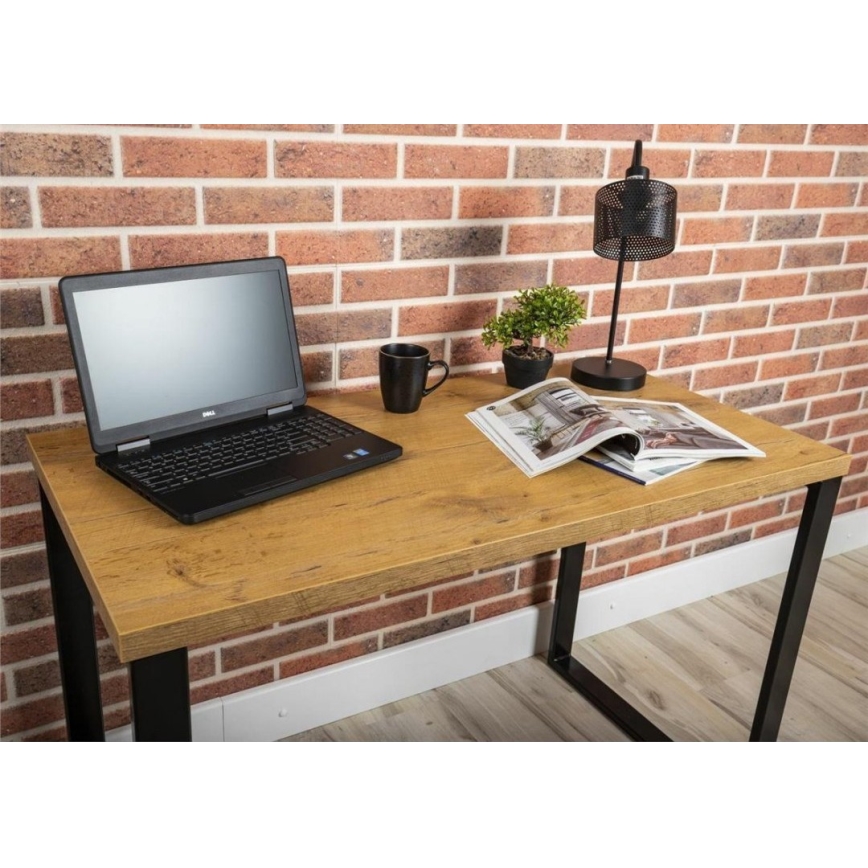 Mesa de trabajo BLAT 120x60 cm negro/marrón