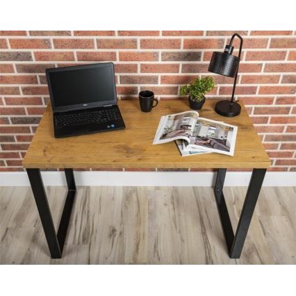 Mesa de trabajo BLAT 120x60 cm negro/marrón
