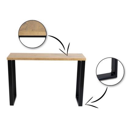 Mesa de trabajo BLAT 120x60 cm negro/marrón