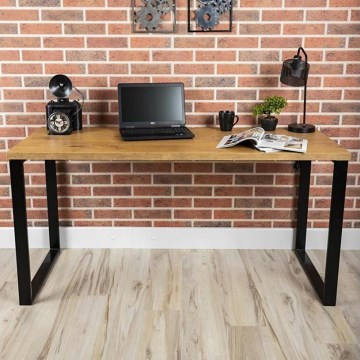 Mesa de trabajo BLAT 160x60 cm negro/marrón