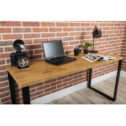 Mesa de trabajo BLAT 160x60 cm negro/marrón