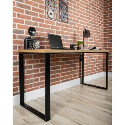 Mesa de trabajo BLAT 160x60 cm negro/marrón