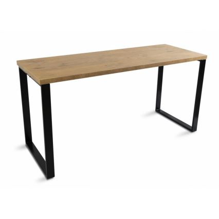 Mesa de trabajo BLAT 160x60 cm negro/marrón