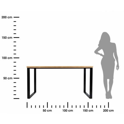 Mesa de trabajo BLAT 160x60 cm negro/marrón